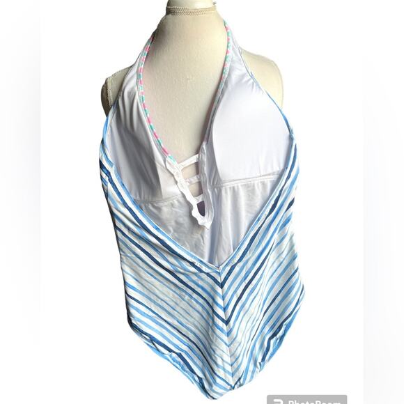 Lilly Pulitzer Loraline one piece swimsuit Seaside Vibe 16 NWT Bathing Suit Swim - Picture 6 of 13